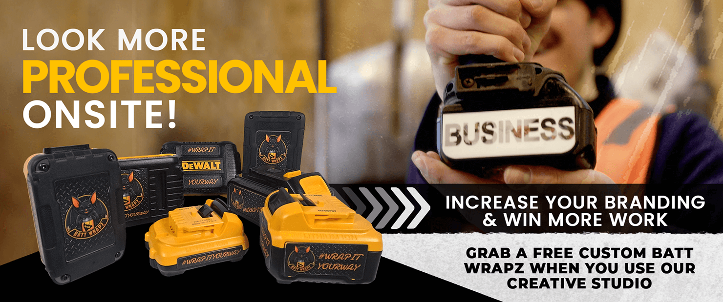 Professional branding for tool batteries