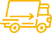Shipping vehicle with arrow sign
