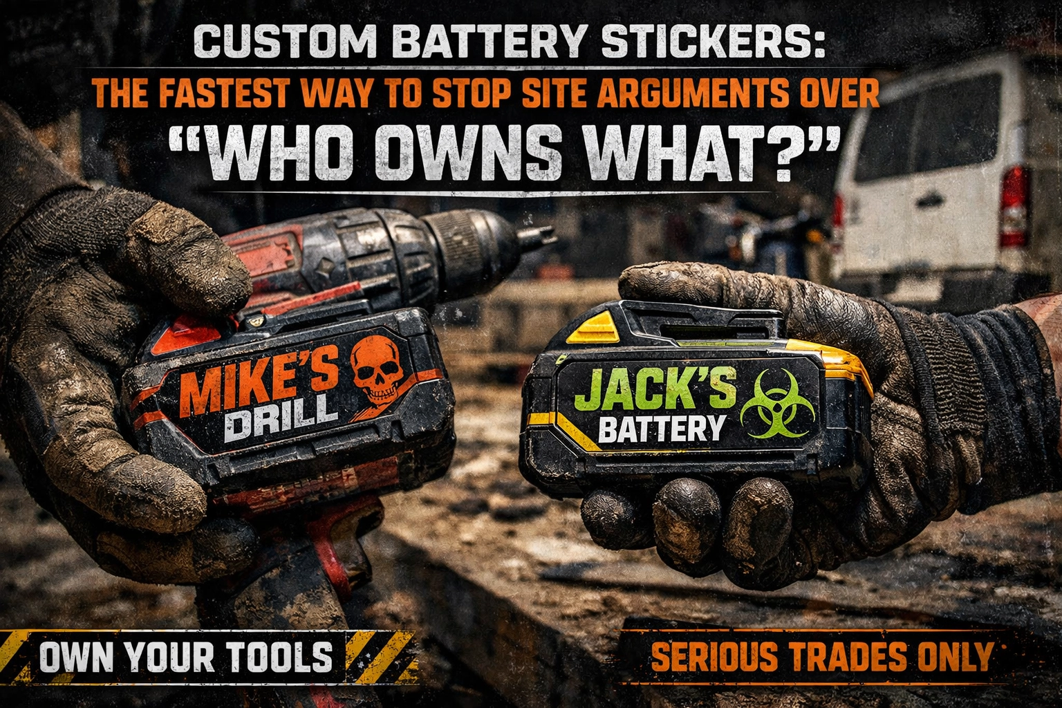 Custom Battery Stickers: The Fastest Way to Stop Site Arguments Over “Who Owns What”